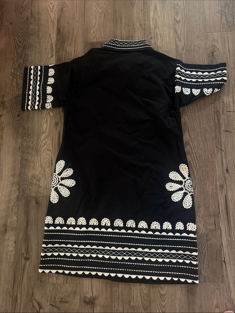 Sea New York Black Ryleigh Ric Rac Short Sleeve Button Up Dress - Picture 5 of 5